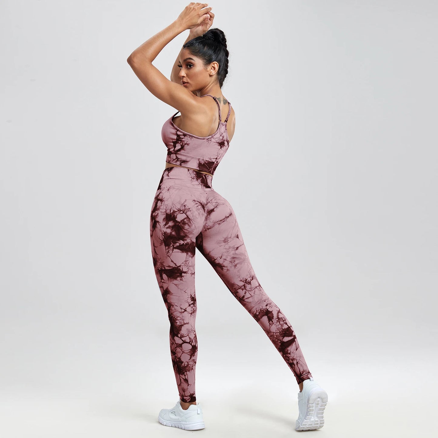 Curvy™ 3 Piece Tie-Dye Fitness Yoga Pants Set